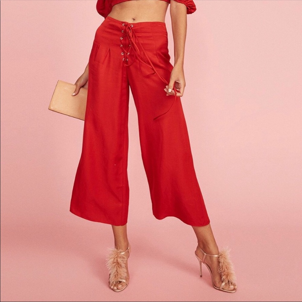 LPA | Red 153 high waisted pants